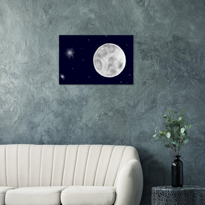 Canvas 24x36 - moon art print - DS Artwork N Design