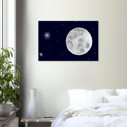 Canvas 24x36 - moon art print - DS Artwork N Design