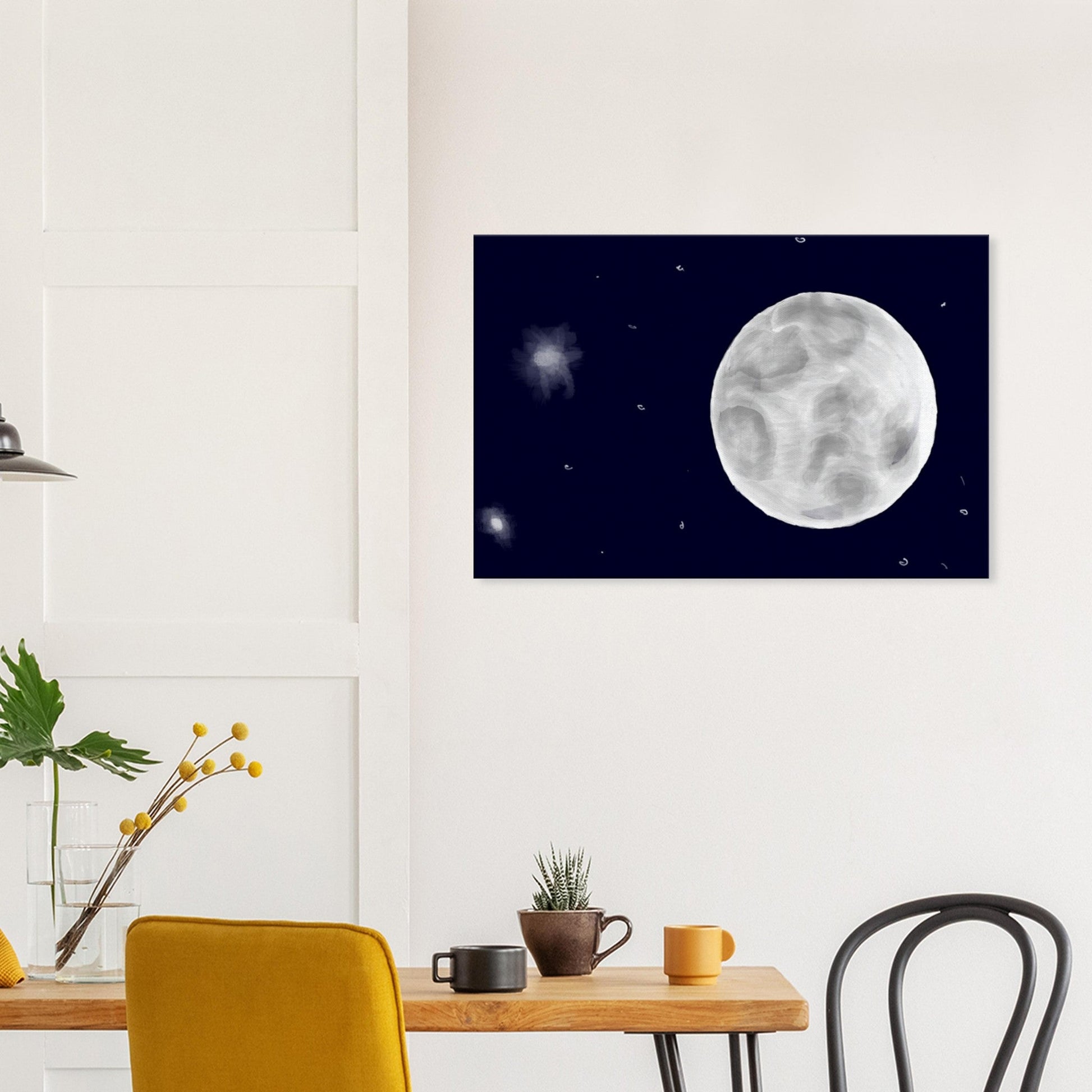 Canvas 24x36 - moon art print - DS Artwork N Design