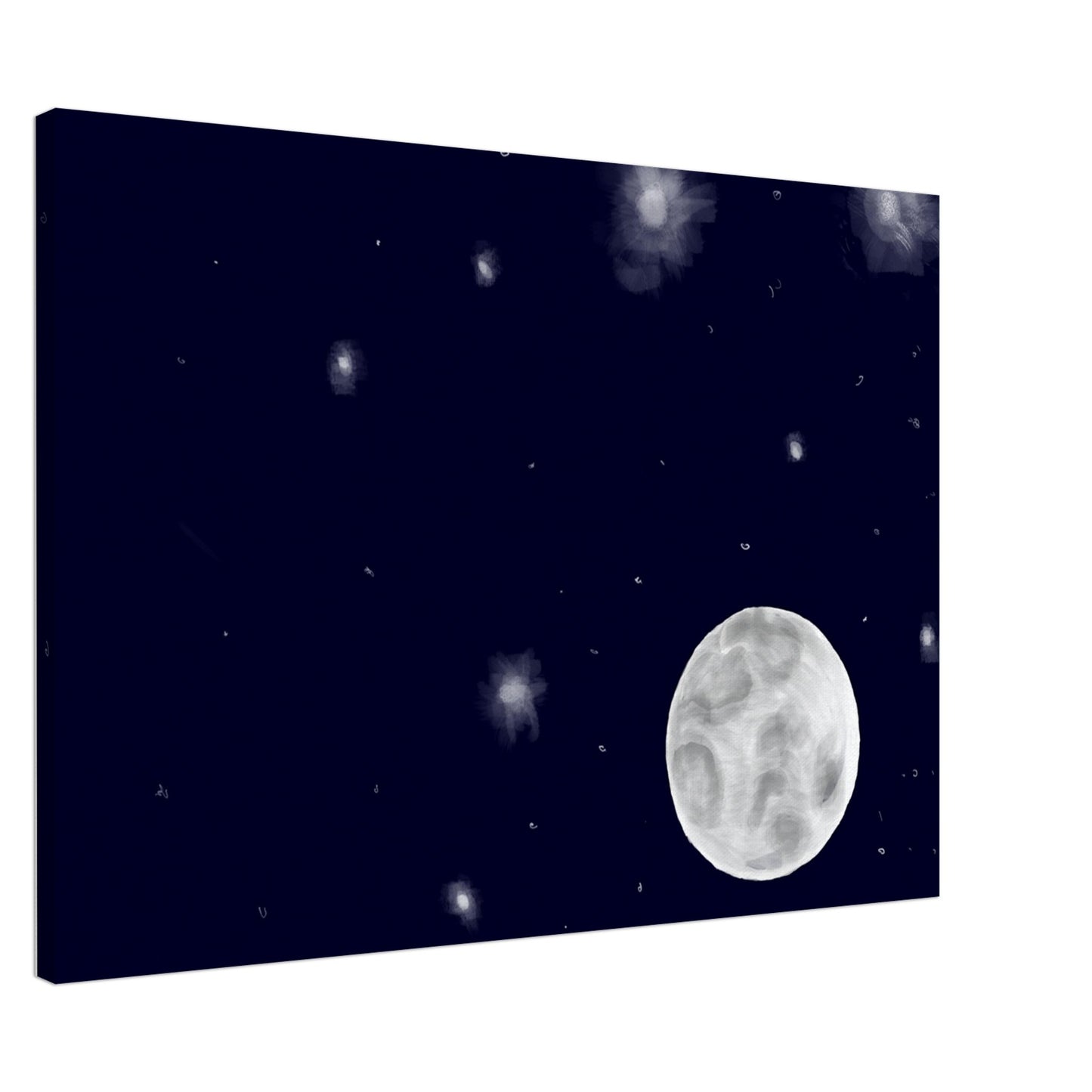 Canvas 28x40 - moon art print - DS Artwork N Design