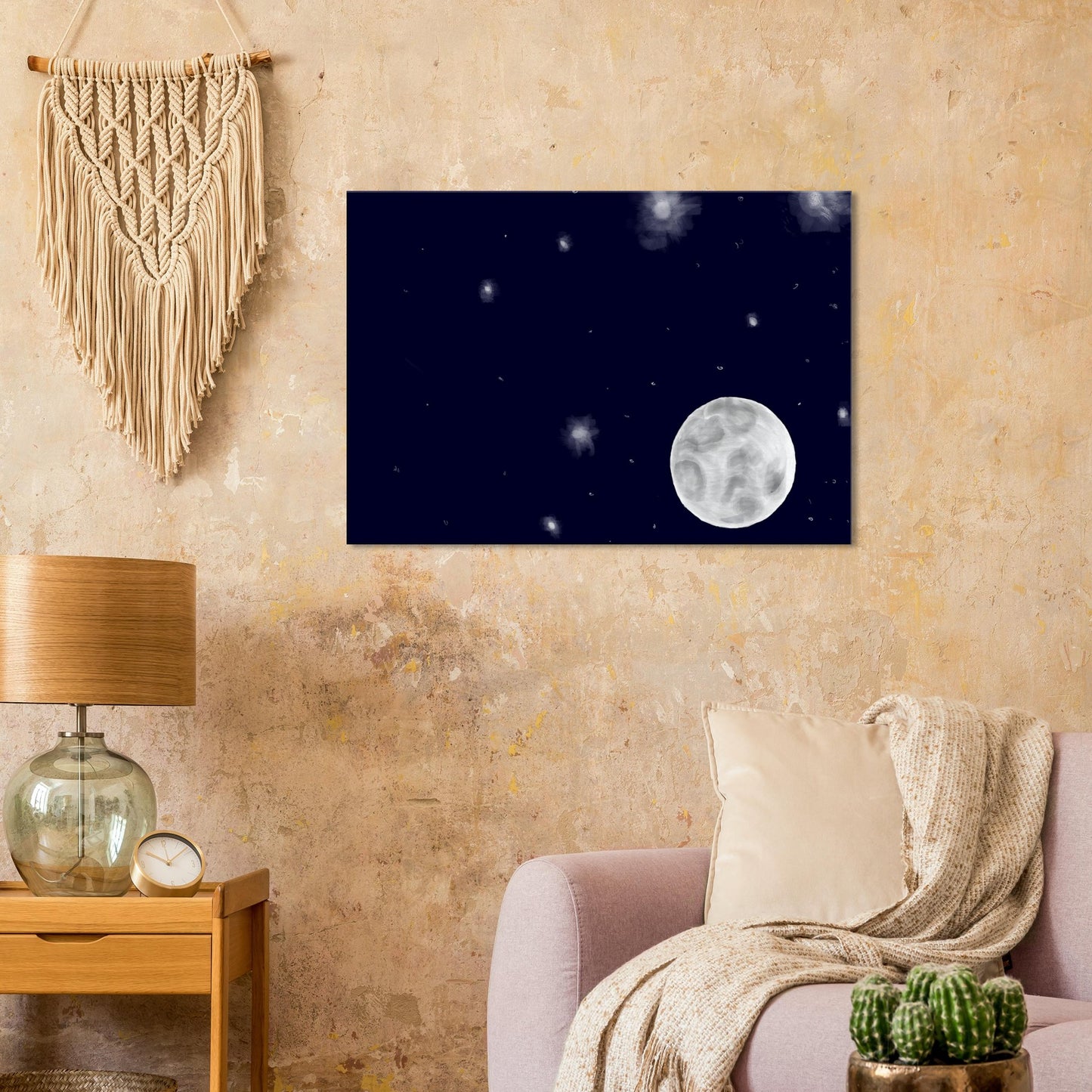 Canvas 28x40 - moon art print - DS Artwork N Design