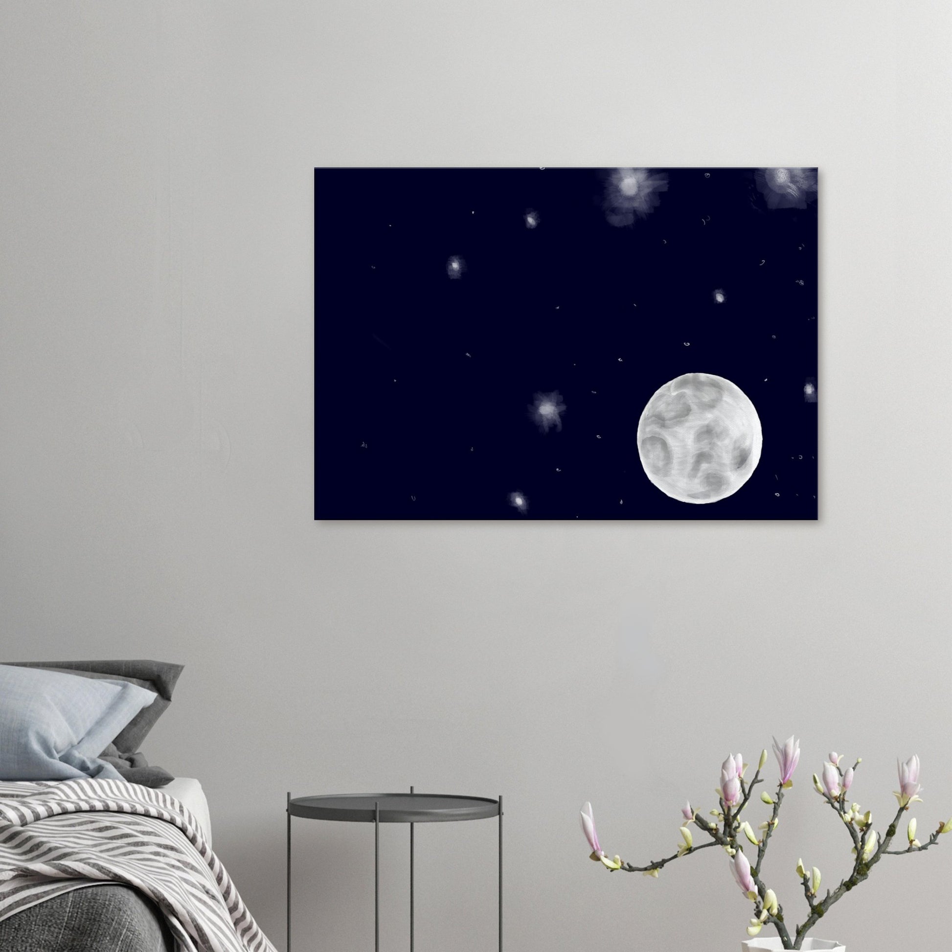 Canvas 28x40 - moon art print - DS Artwork N Design