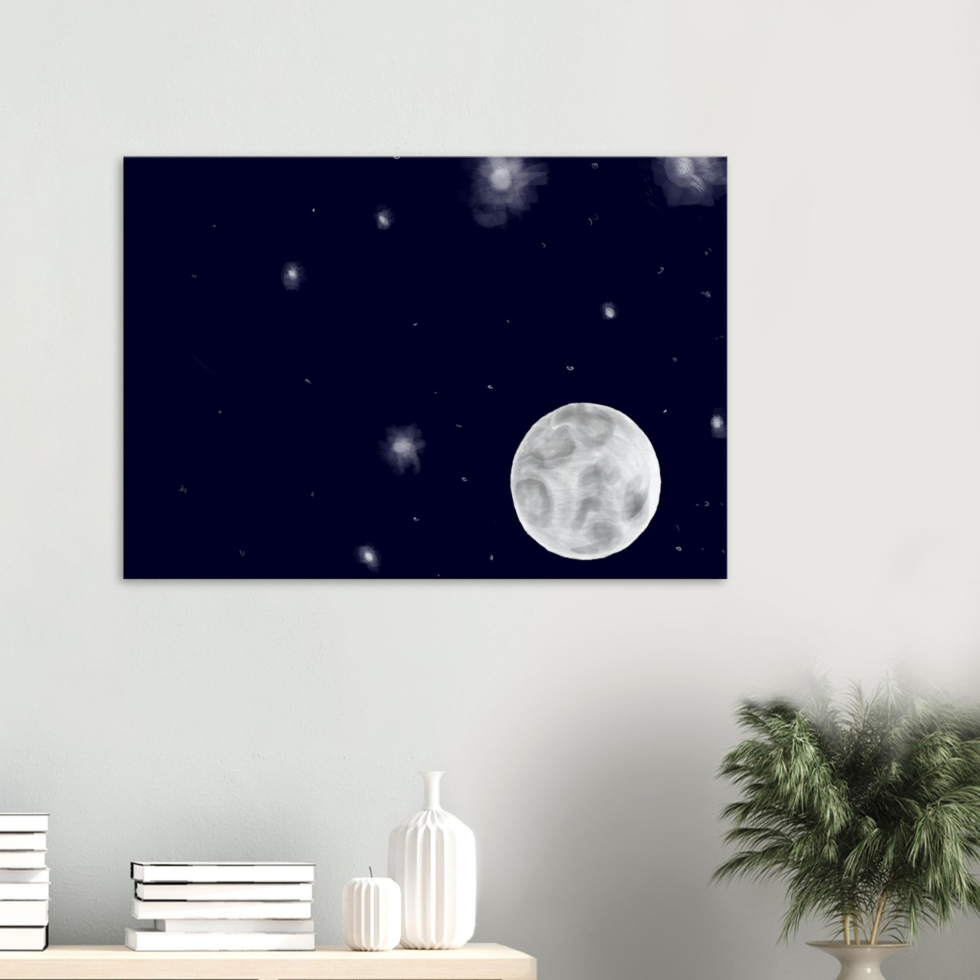 Canvas 28x40 - moon art print - DS Artwork N Design