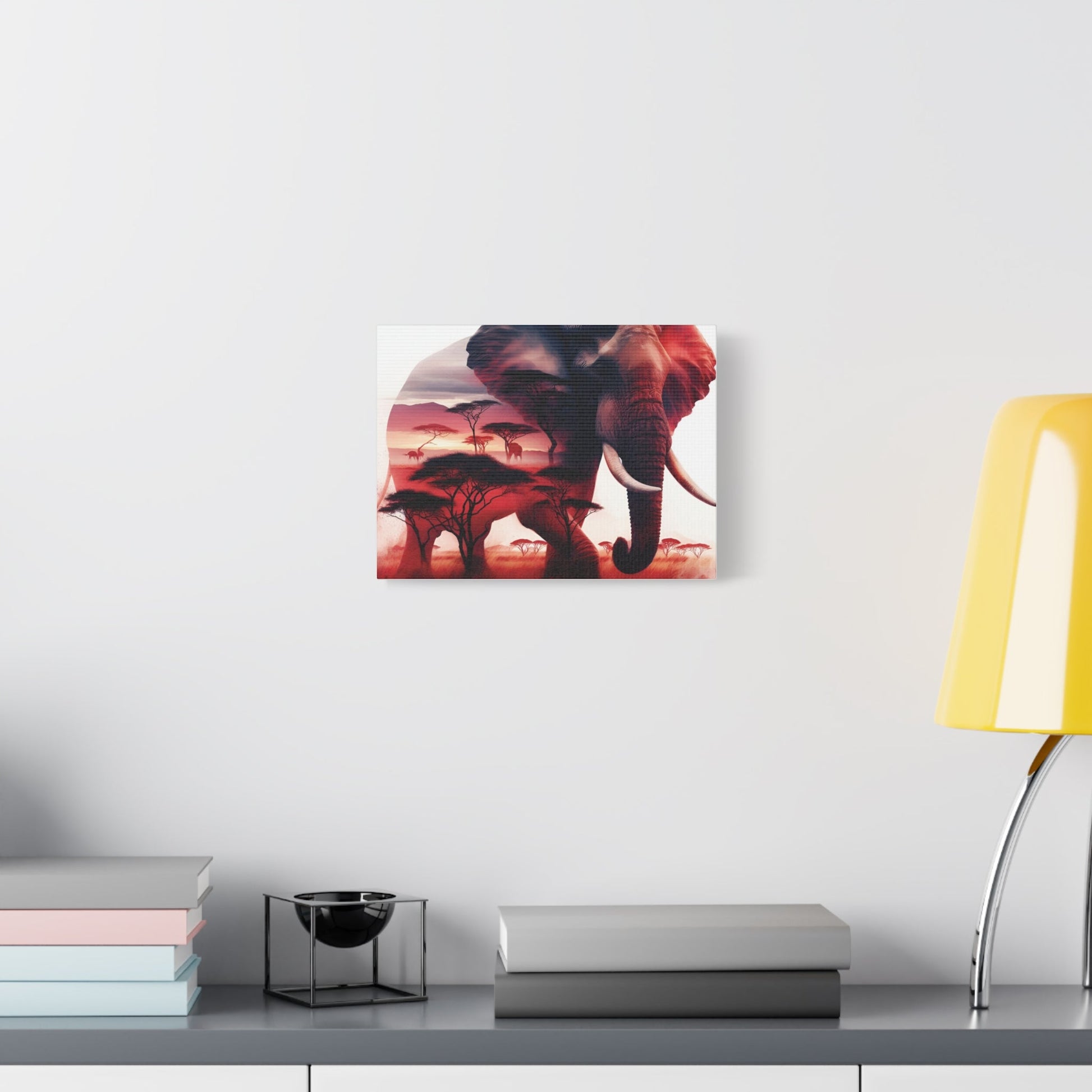 Canvas Print: African Elephant in Sunset - DS Artwork N Design