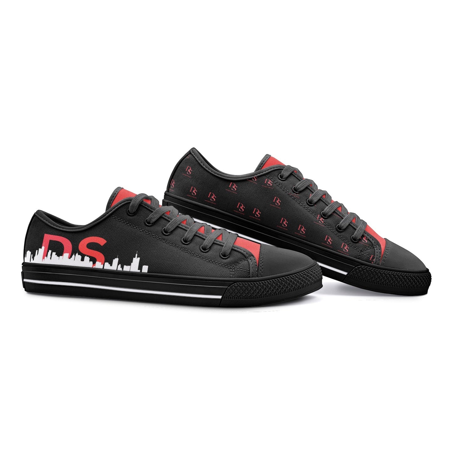 City Vibe NY Low Cut Loafers - Red and Black - DS Artwork N Design