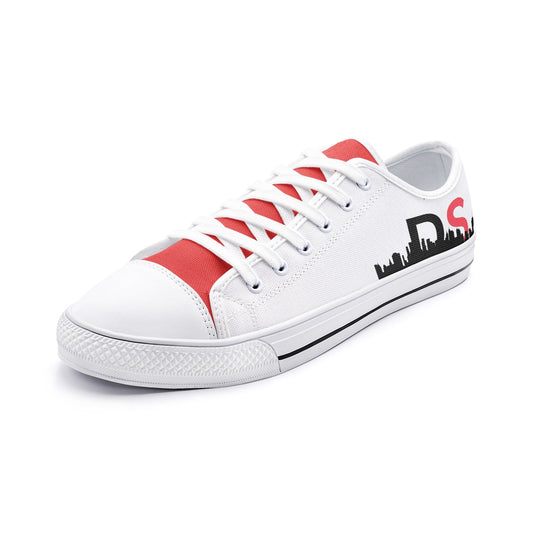 City Vibe NY Low Cut Loafers - Red and White - DS Artwork N Design