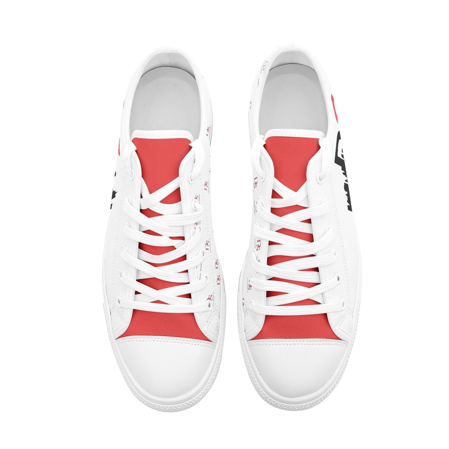 City Vibe NY Low Cut Loafers - Red and White - DS Artwork N Design