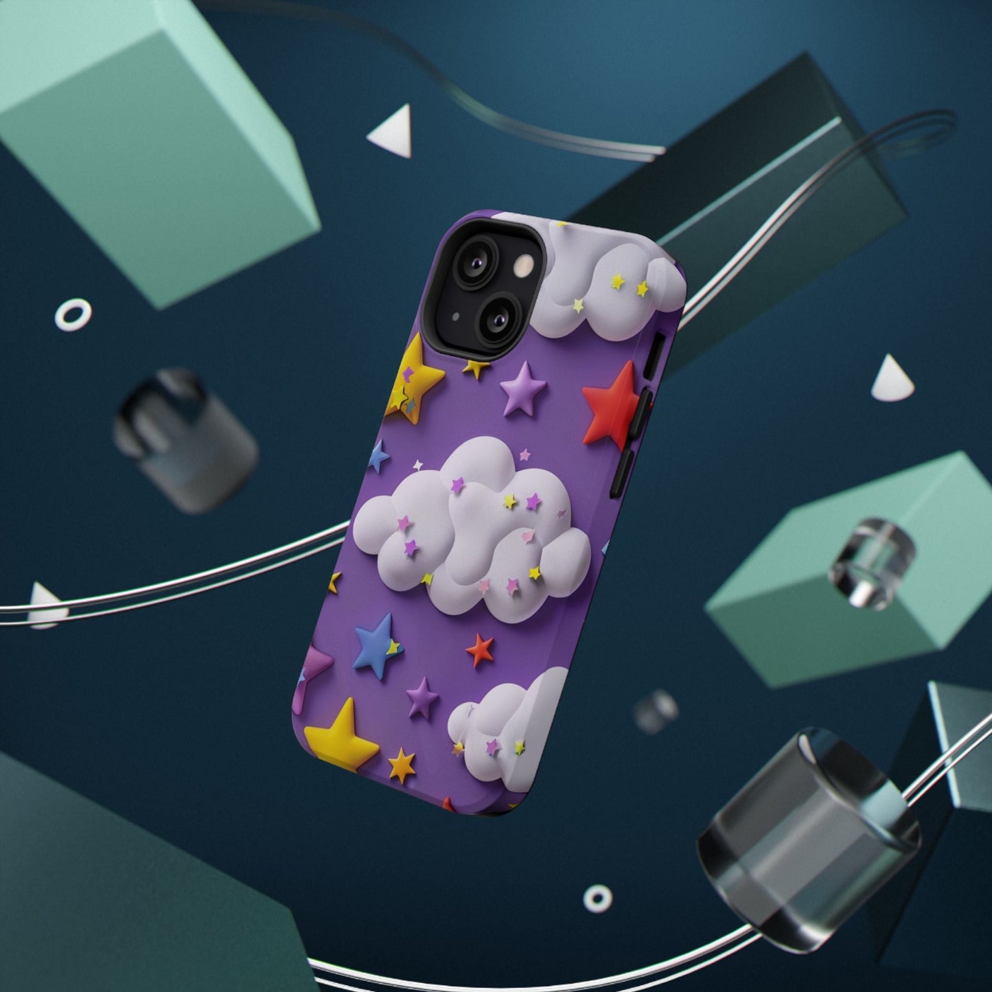 Colorful Cloud & Star Phone Case - DS Artwork N Design