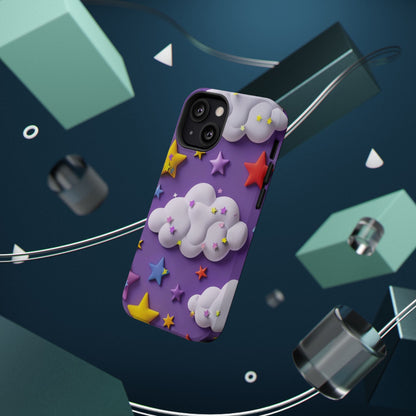 Colorful Cloud & Star Phone Case - DS Artwork N Design