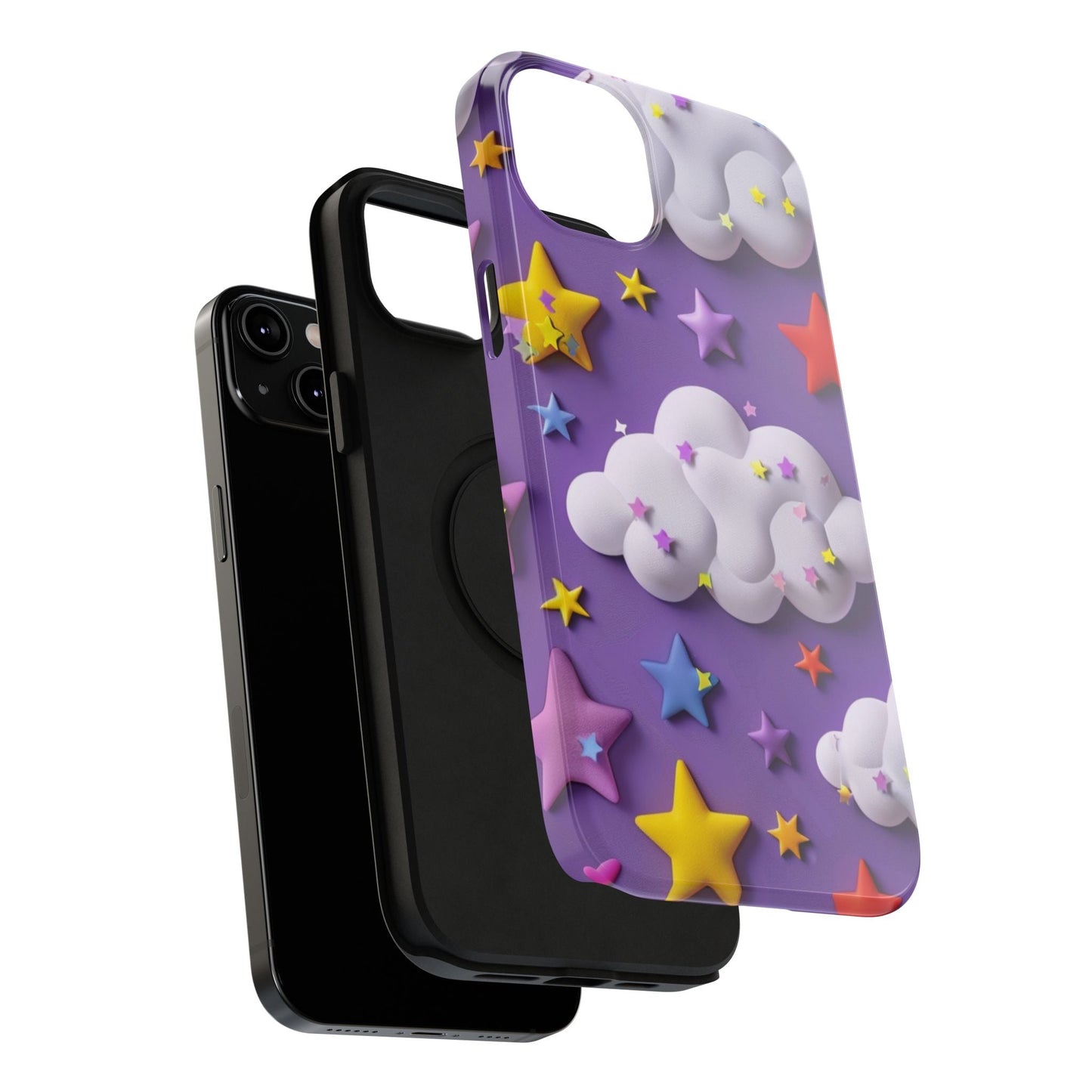 Colorful Cloud & Star Phone Case - DS Artwork N Design