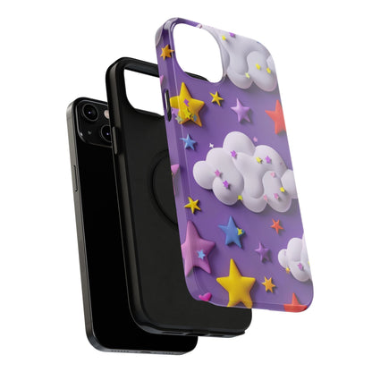 Colorful Cloud & Star Phone Case - DS Artwork N Design