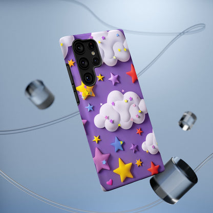 Colorful Cloud & Star Phone Case - DS Artwork N Design