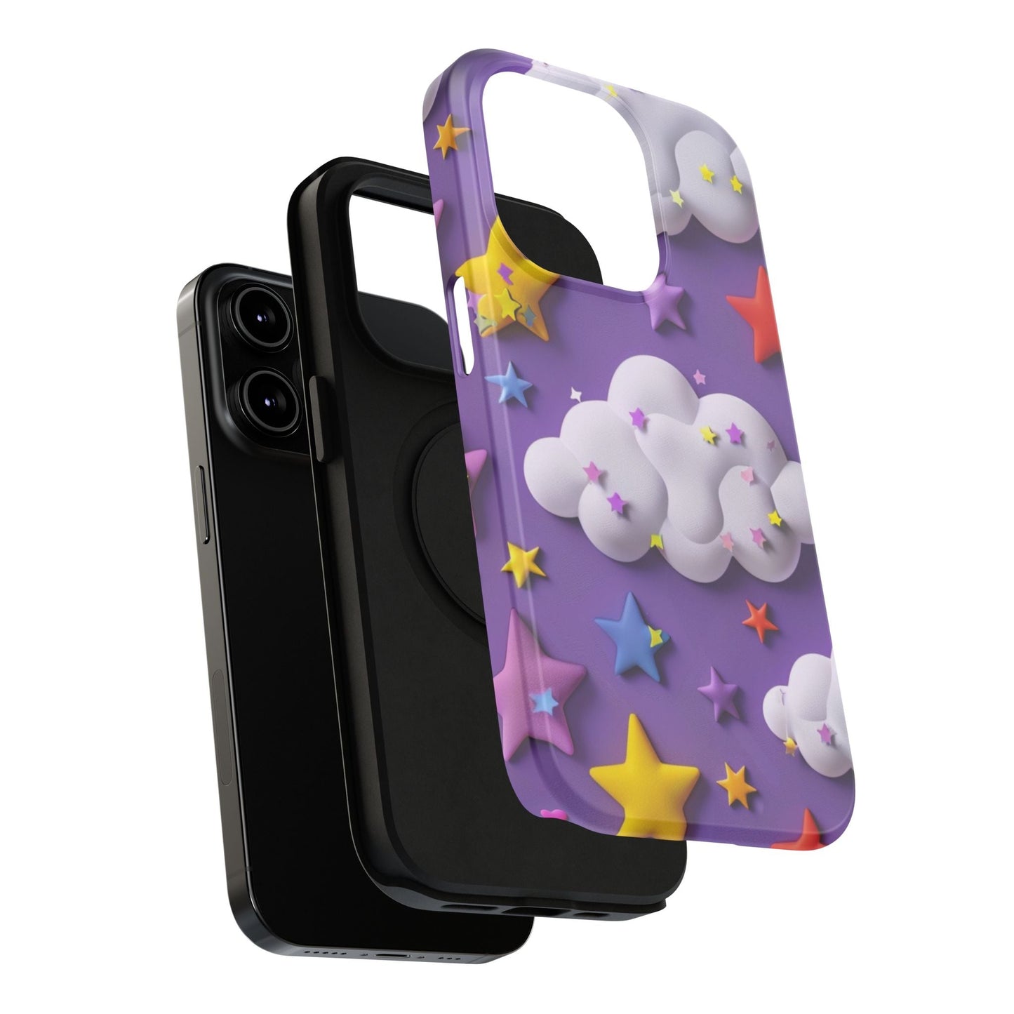 Colorful Cloud & Star Phone Case - DS Artwork N Design