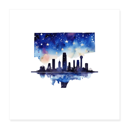 Dallas Skyline - Poster 16x16 - DS Artwork N Design