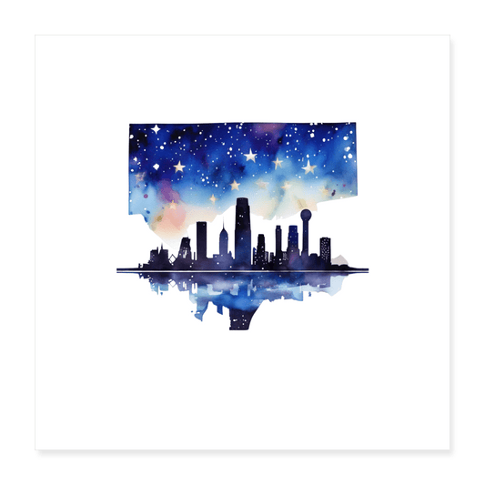 Dallas Skyline - Poster 16x16 - DS Artwork N Design