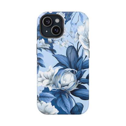 Elegant Blue Floral Phone Case - DS Artwork N Design