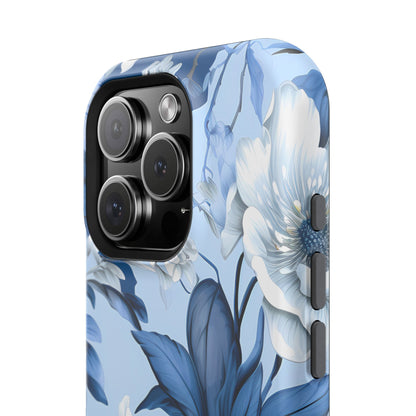 Elegant Blue Floral Phone Case - DS Artwork N Design