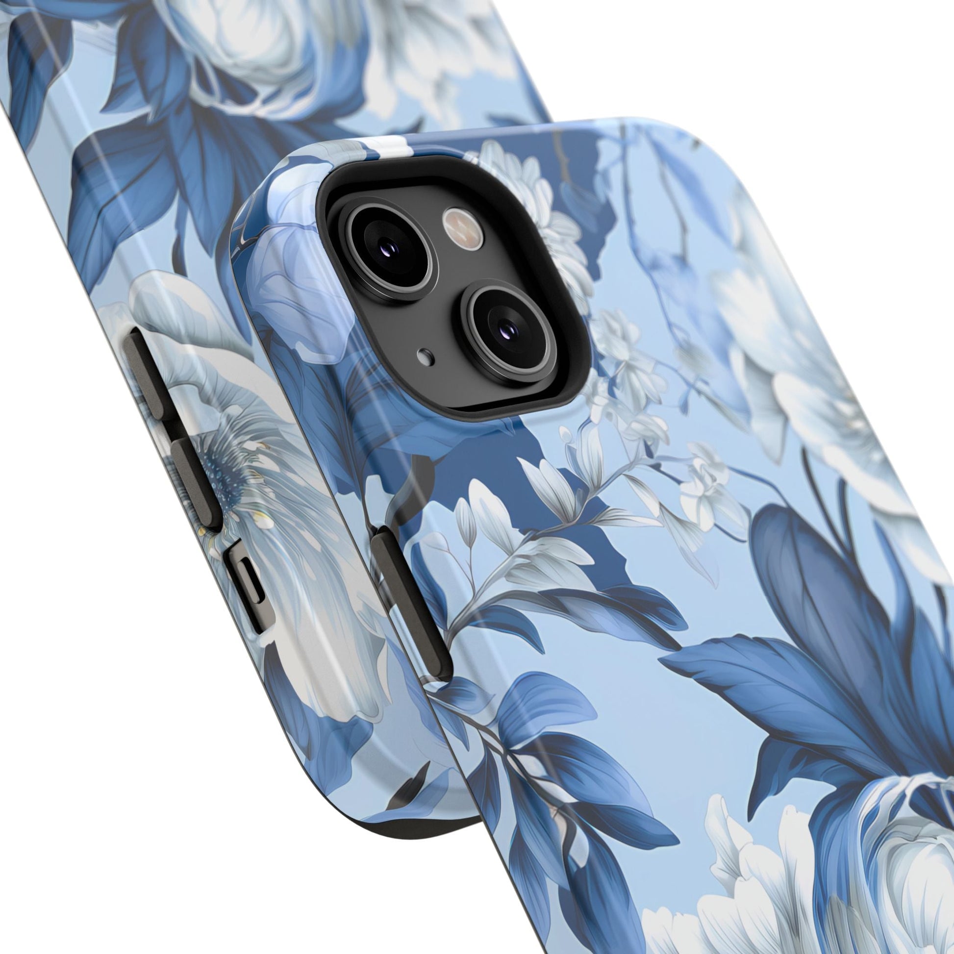 Elegant Blue Floral Phone Case - DS Artwork N Design