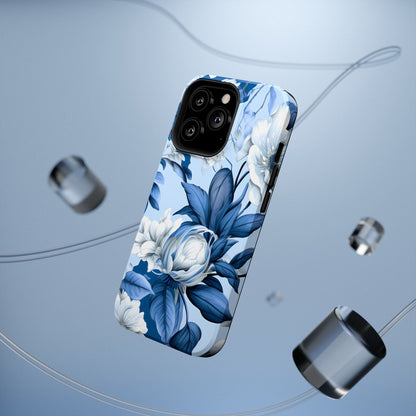 Elegant Blue Floral Phone Case - DS Artwork N Design
