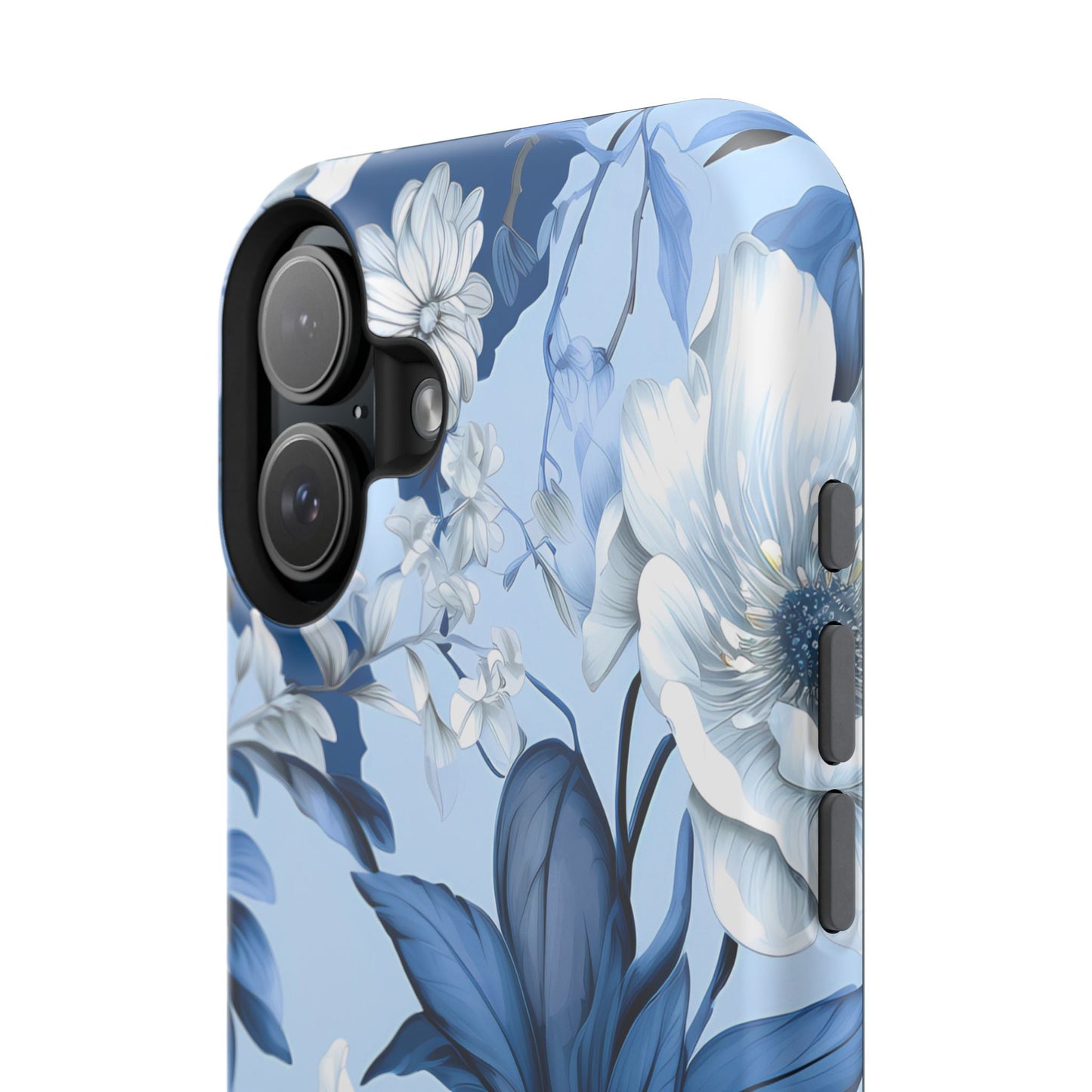 Elegant Blue Floral Phone Case - DS Artwork N Design