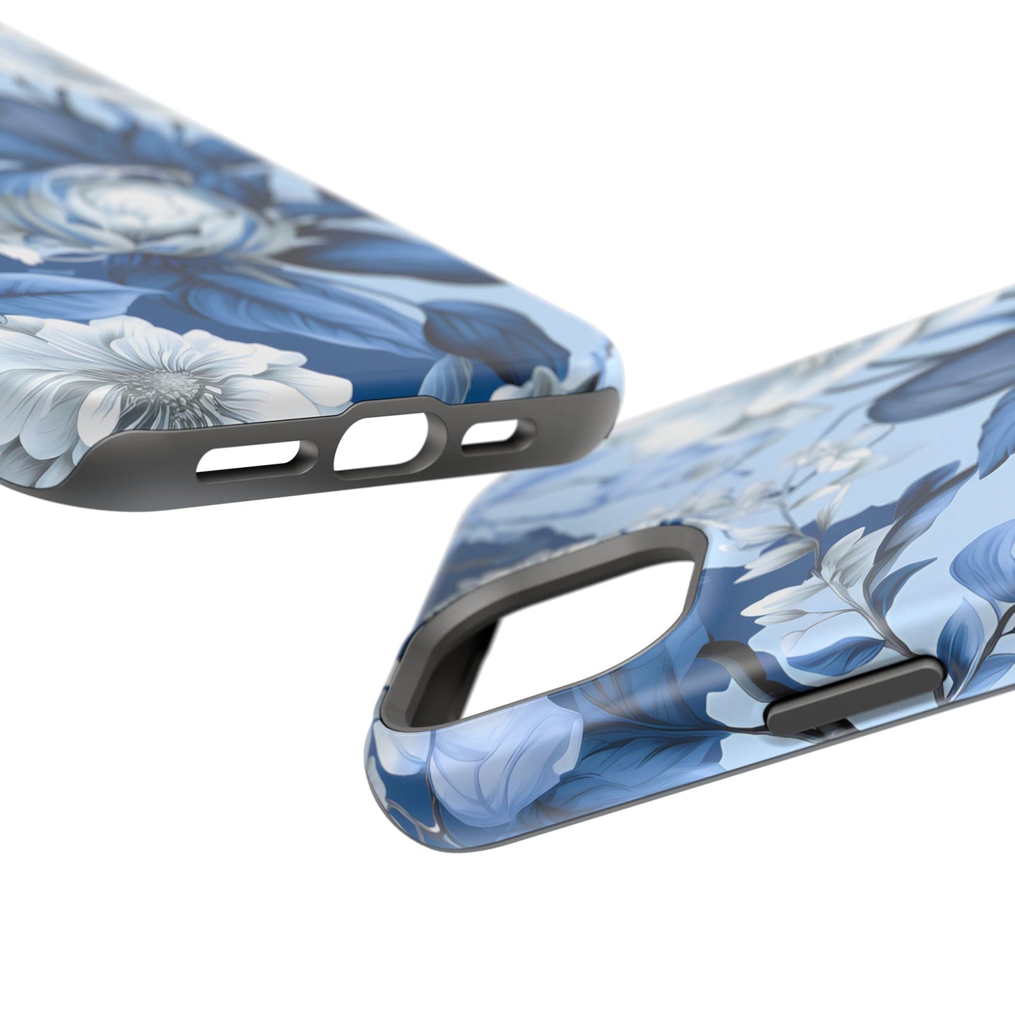 Elegant Blue Floral Phone Case - DS Artwork N Design