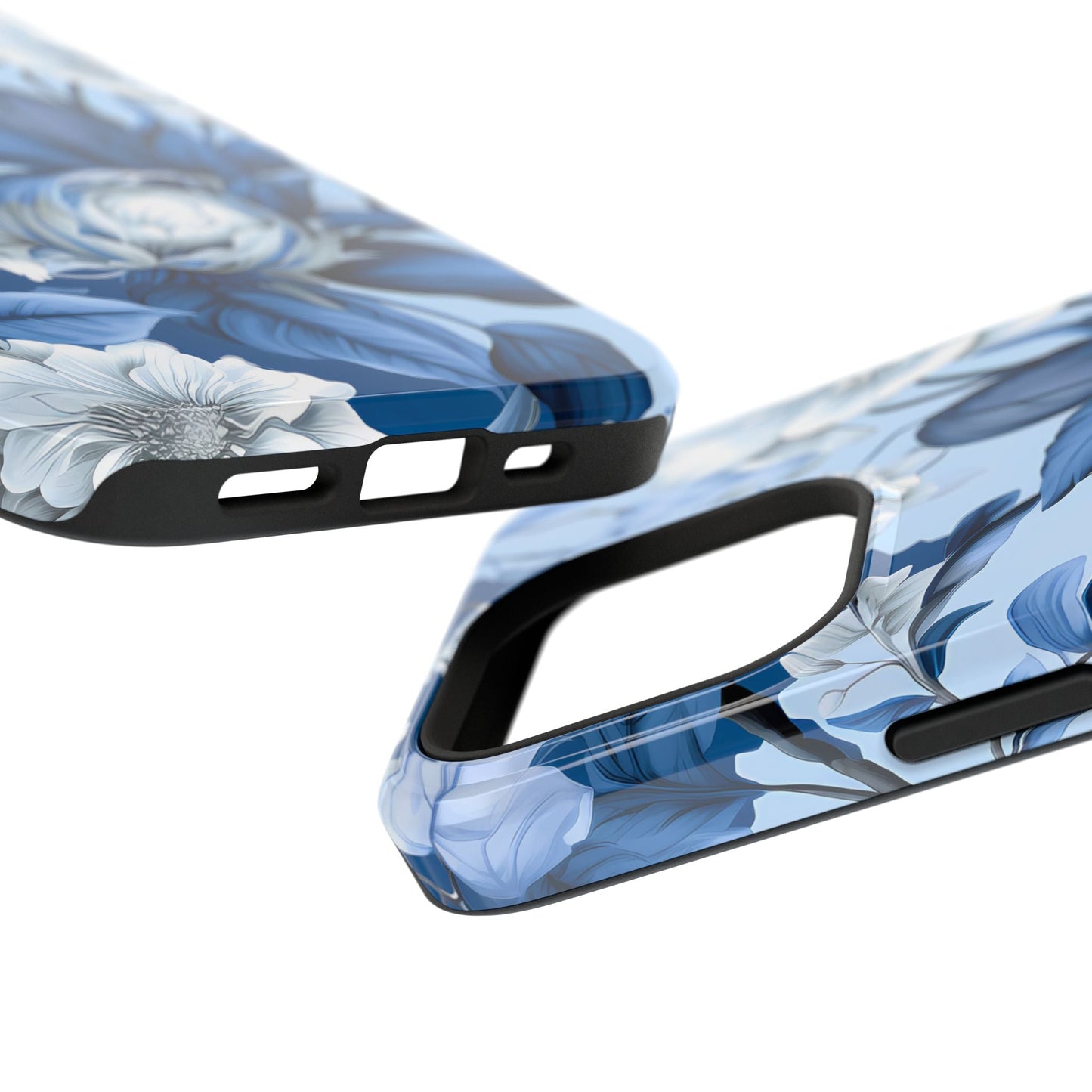 Elegant Blue Floral Phone Case - DS Artwork N Design