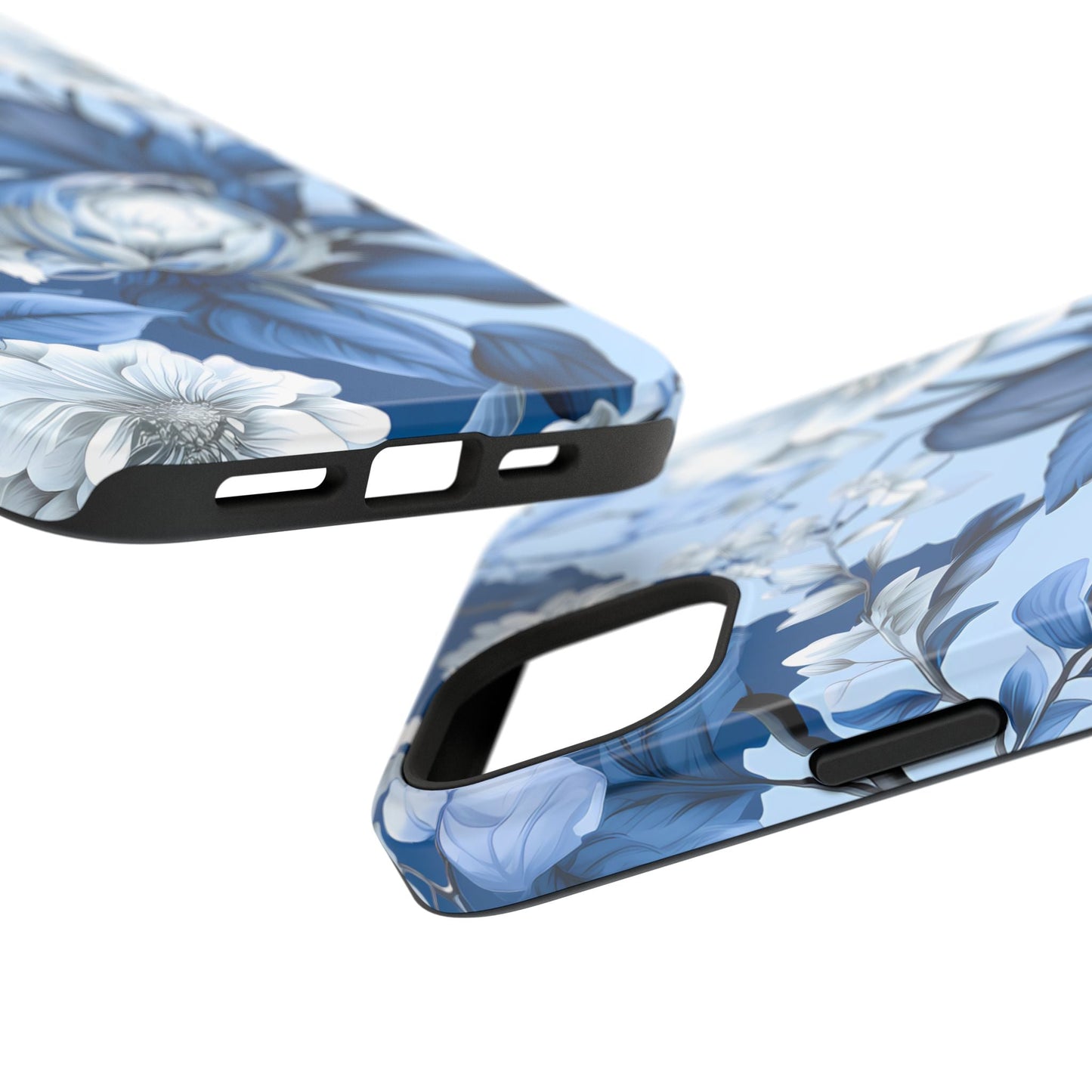 Elegant Blue Floral Phone Case - DS Artwork N Design