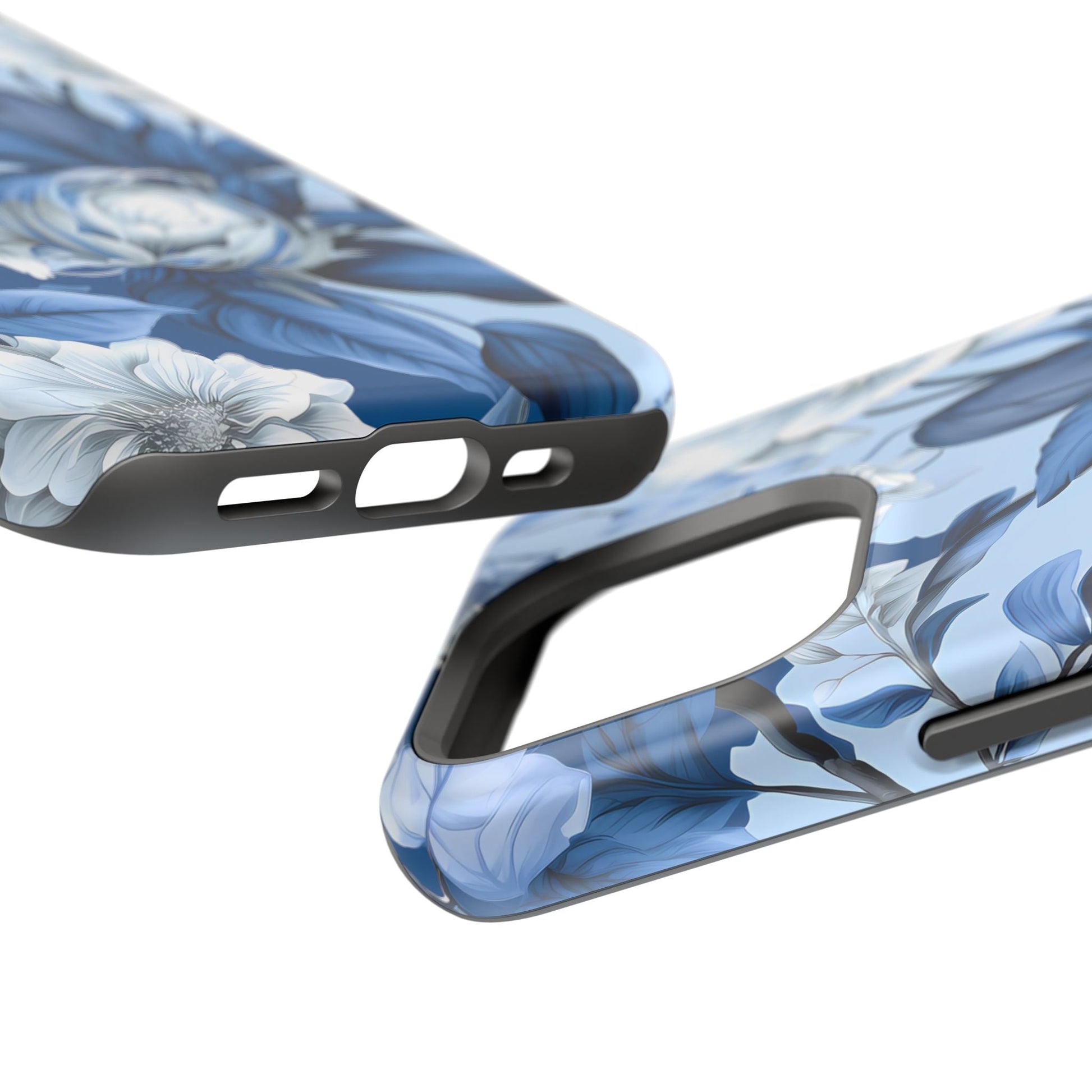 Elegant Blue Floral Phone Case - DS Artwork N Design