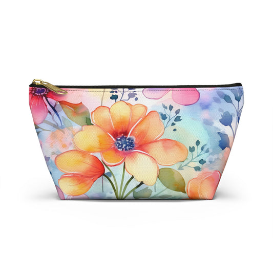 Floral Accessory Pouch - Vibrant Makeup Bag for Nature Lovers - DS Artwork N Design