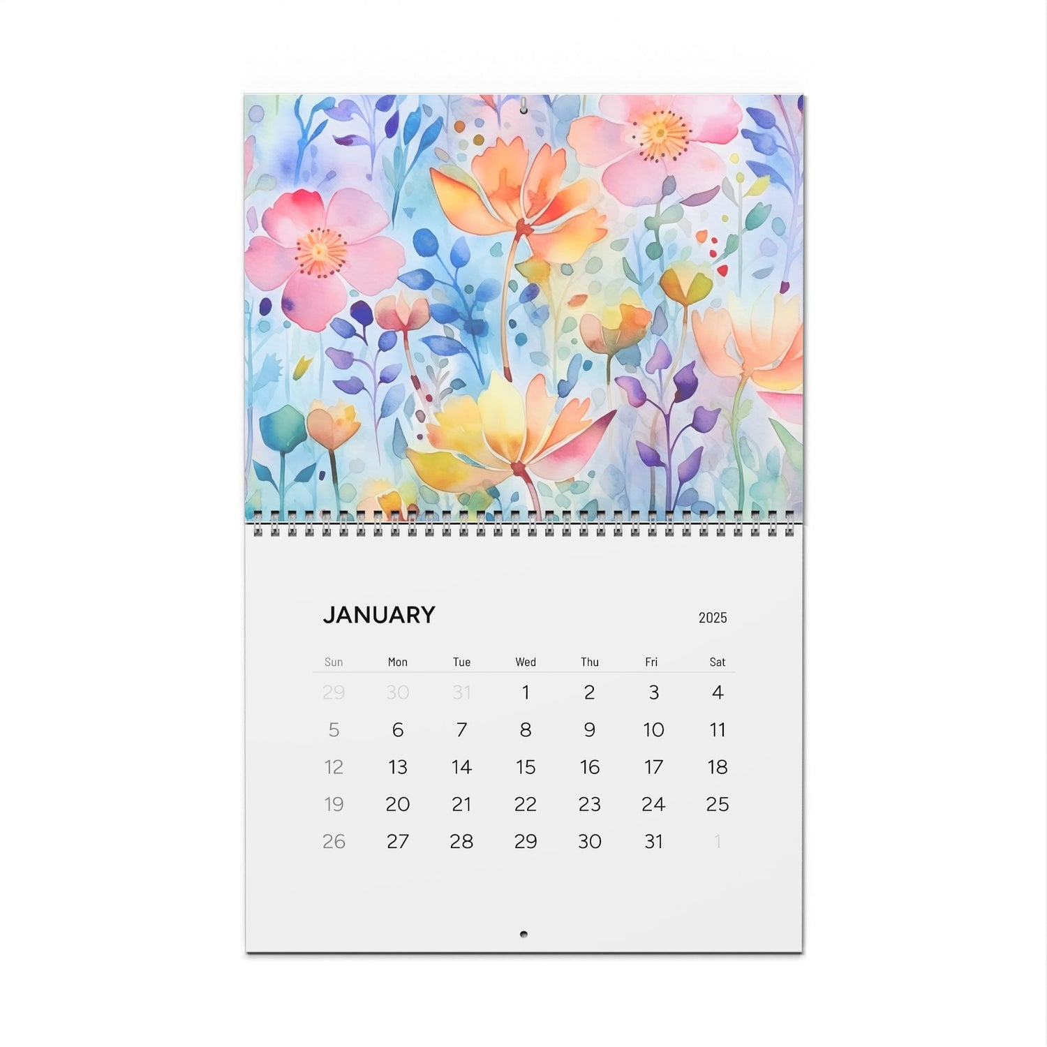 Floral Wall Calendar 2025 - Beauty & Inspiration for Your Year - DS Artwork N Design