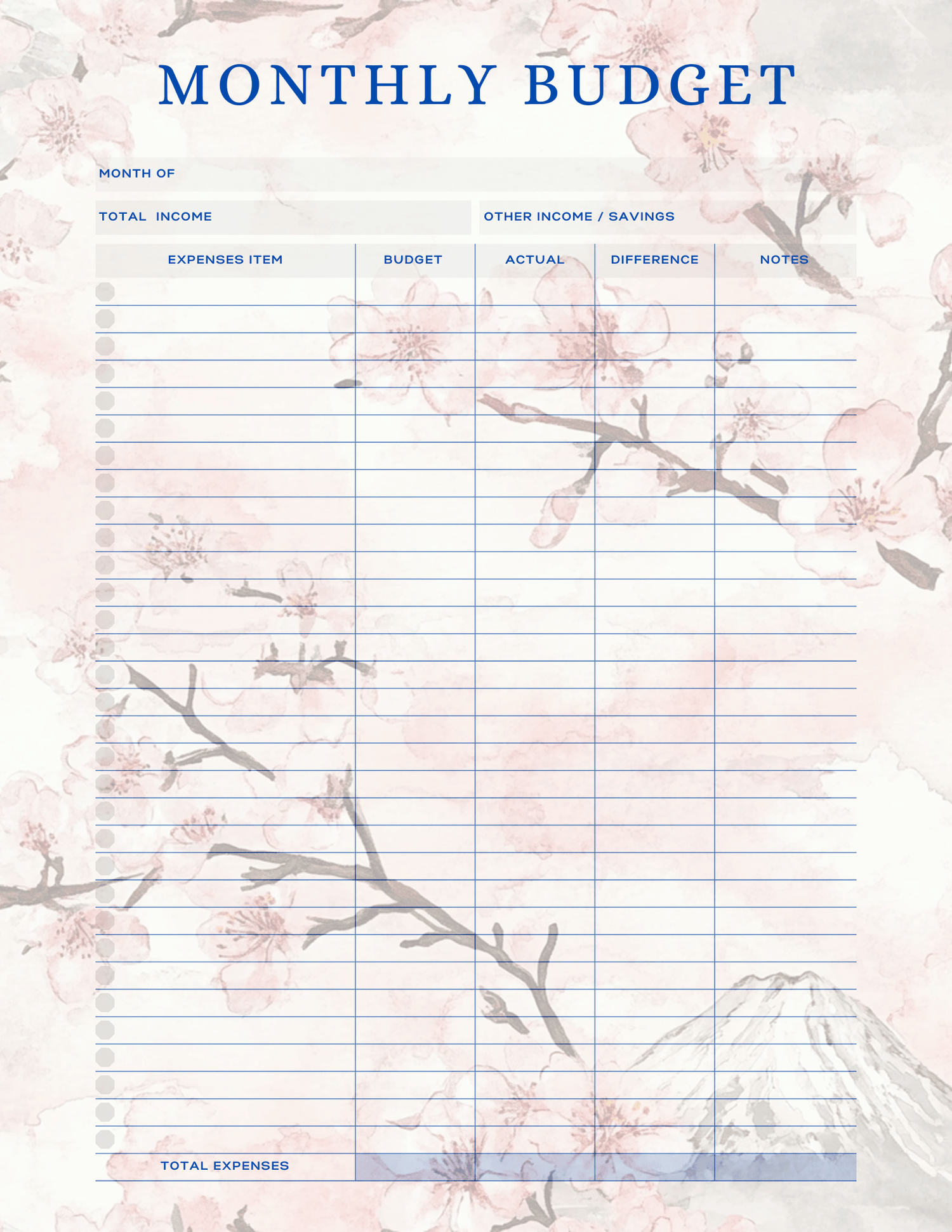 Free Multiple Monthly Budget Planner - Digital - DS Artwork N Design
