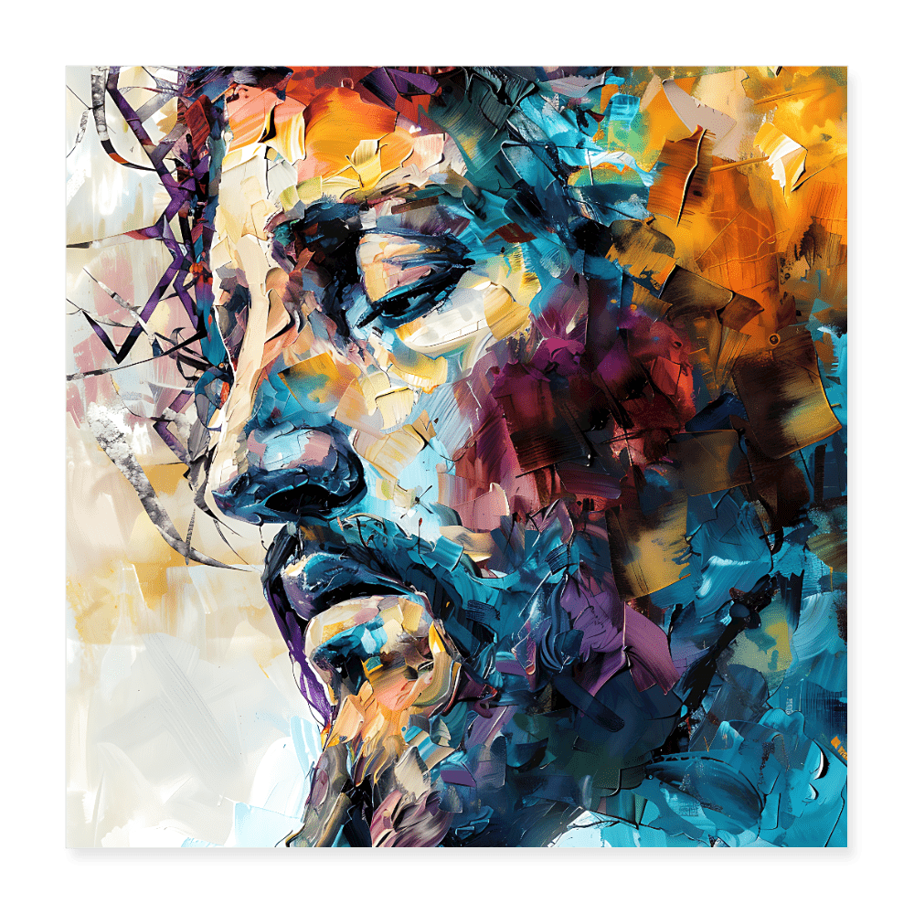 Jesus on the cross - Poster 16x16 - DS Artwork N Design