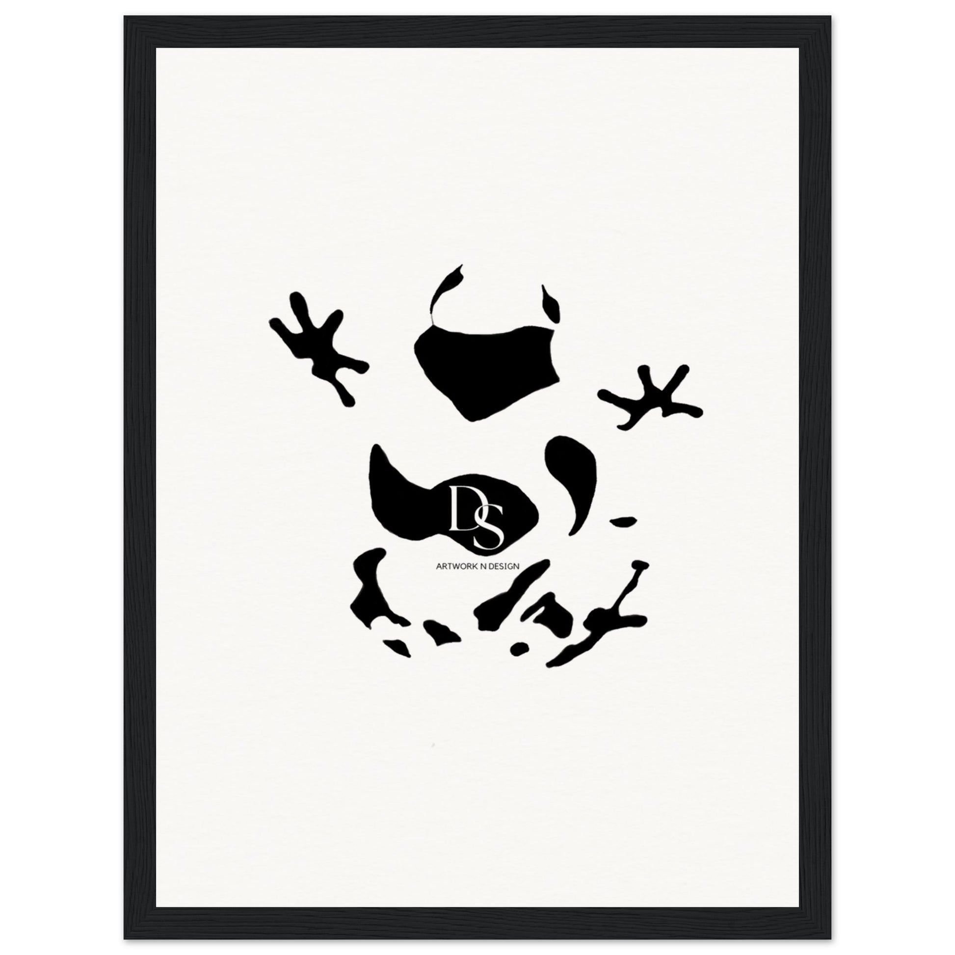 Matte Paper Wooden Framed Poster - Frog Print - DS Artwork N Design