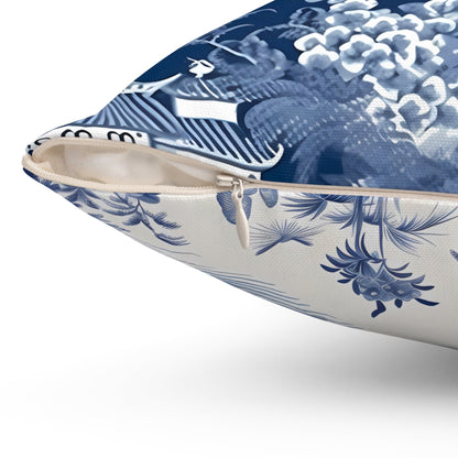 Navy Floral Decorative Pillow - DS Artwork N Design