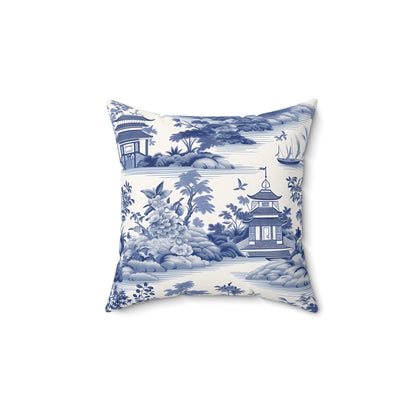 Navy Floral Decorative Pillow - DS Artwork N Design