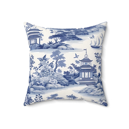 Navy Floral Decorative Pillow - DS Artwork N Design