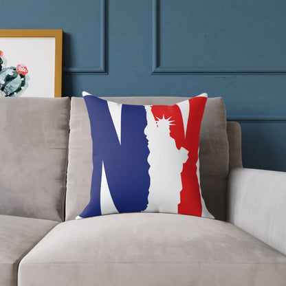 New York Statue of Liberty Poly Canvas Pillow - DS Artwork N Design
