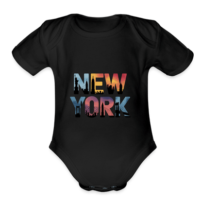 NY Color - Organic Short Sleeve Baby Bodysuit - DS Artwork N Design