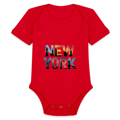 NY Color - Organic Short Sleeve Baby Bodysuit - DS Artwork N Design