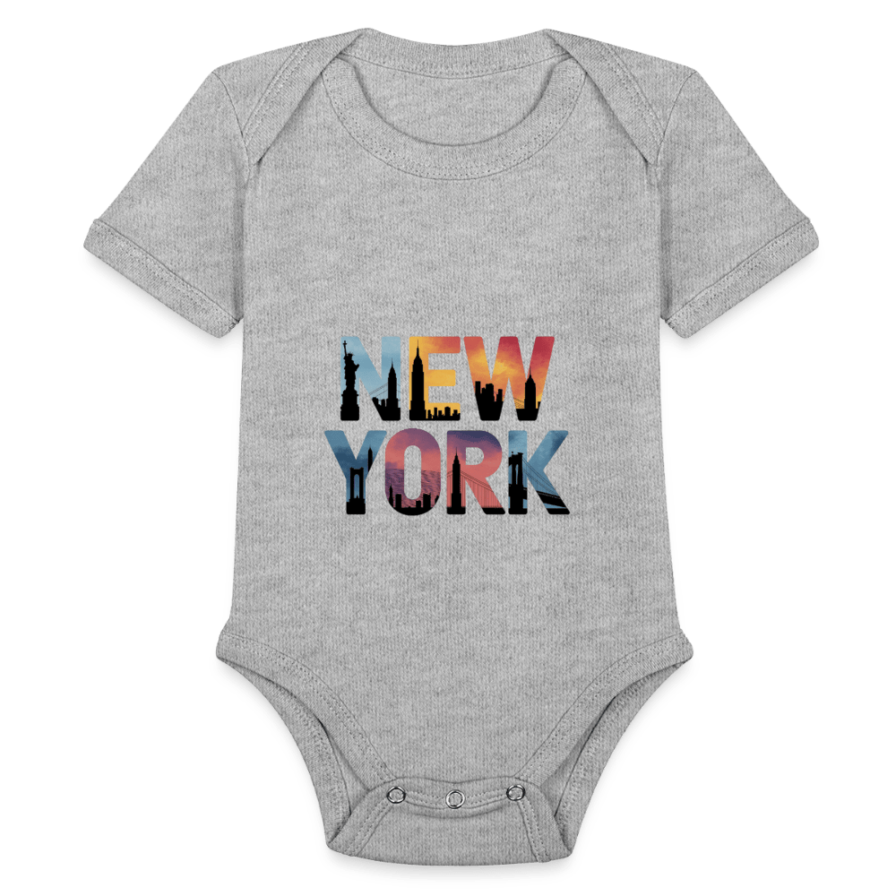 NY Color - Organic Short Sleeve Baby Bodysuit - DS Artwork N Design