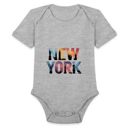 NY Color - Organic Short Sleeve Baby Bodysuit - DS Artwork N Design