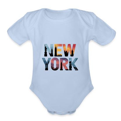 NY Color - Organic Short Sleeve Baby Bodysuit - DS Artwork N Design