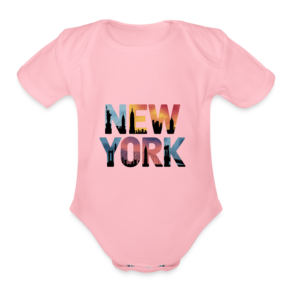 NY Color - Organic Short Sleeve Baby Bodysuit - DS Artwork N Design