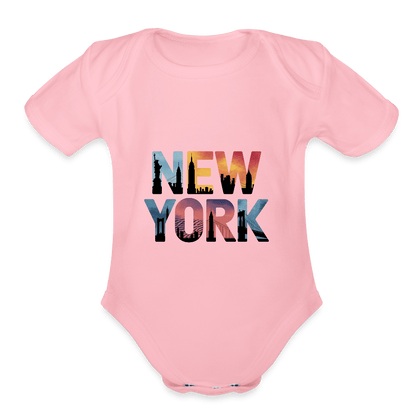 NY Color - Organic Short Sleeve Baby Bodysuit - DS Artwork N Design
