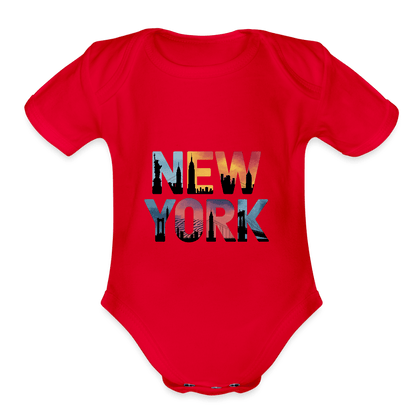 NY Color - Organic Short Sleeve Baby Bodysuit - DS Artwork N Design