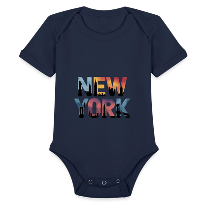 NY Color - Organic Short Sleeve Baby Bodysuit - DS Artwork N Design