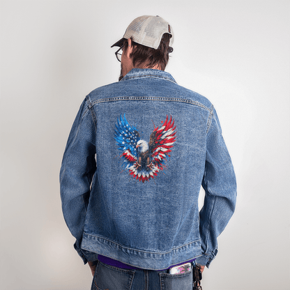 Patriot Eagle - Men's Jean jacket - DS Artwork N Design