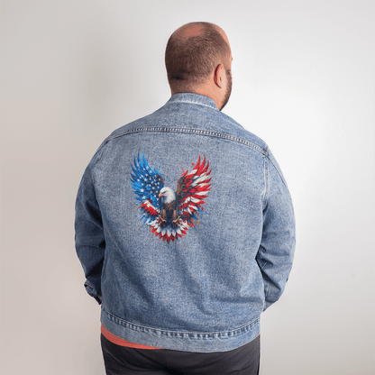 Patriot Eagle - Men's Jean jacket - DS Artwork N Design