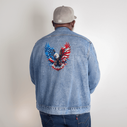 Patriot Eagle - Men's Jean jacket - DS Artwork N Design