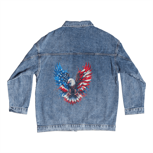 Patriot Eagle - Men's Jean jacket - DS Artwork N Design